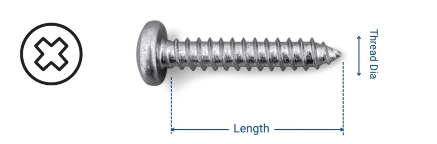 Pan Phillips Self tapping Screw (Din 7981) images